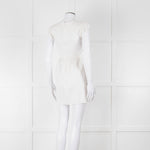 Valentino White Lace Sleeve Mini Dress