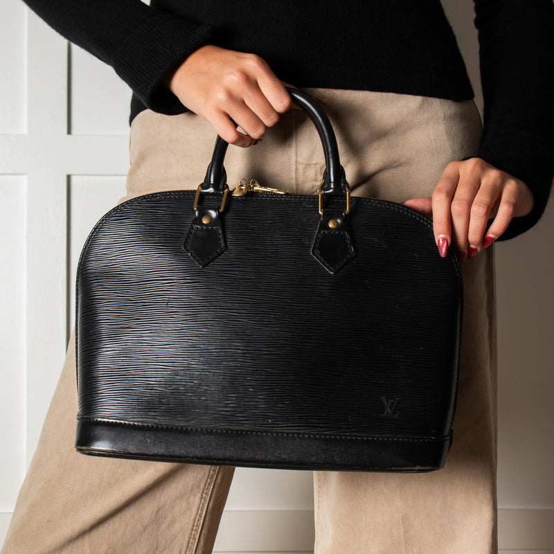 Louis Vuitton Black Epi Leather Alma PM