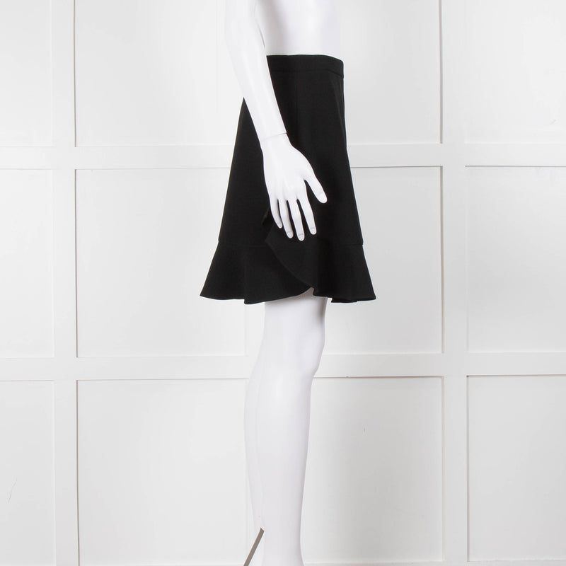 Miu Miu Black Ruffle Hem Mini Skirt