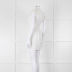 Valentino White Lace Sleeve Mini Dress