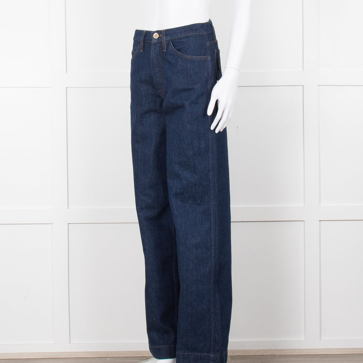 Frame Blue Wide Legged Jeans