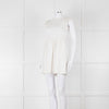 Valentino White Lace Sleeve Mini Dress