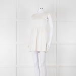 Valentino White Lace Sleeve Mini Dress