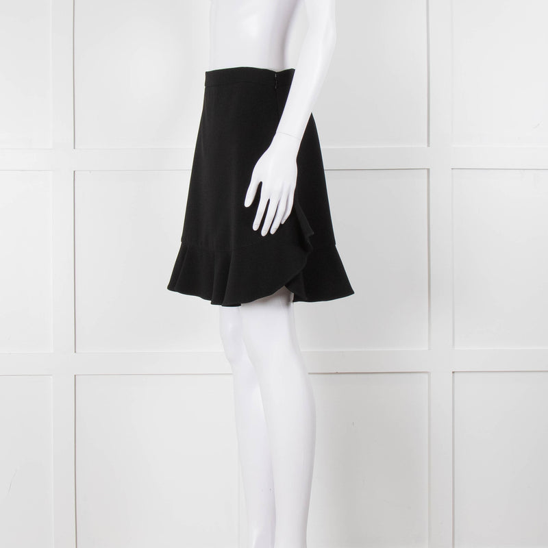 Miu Miu Black Ruffle Hem Mini Skirt