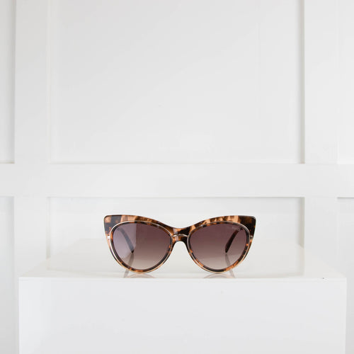Emilio Pucci Tortoiseshell and Rose Gold Rim Sunglasses