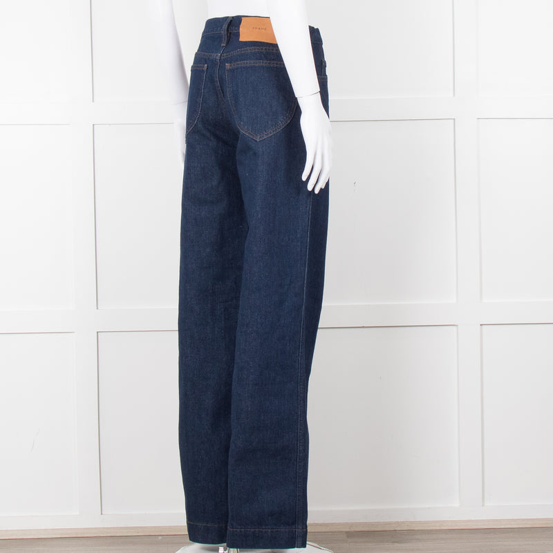 Frame Blue Wide Legged Jeans