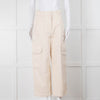 Weekend Max Mara Cream Wide Leg Combat Trousers