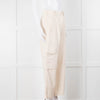 Weekend Max Mara Cream Wide Leg Combat Trousers