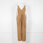 Alex Mill Khaki Deep V Neck Belted Jumpsuit