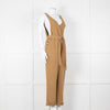 Alex Mill Khaki Deep V Neck Belted Jumpsuit