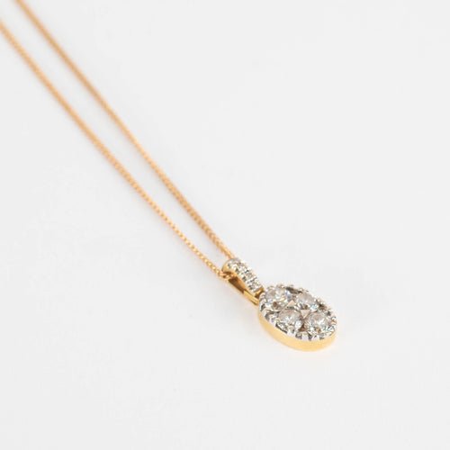 The Diamond Store London 18k Gold Diamond Pendant Necklace