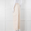 Weekend Max Mara Cream Wide Leg Combat Trousers