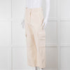 Weekend Max Mara Cream Wide Leg Combat Trousers