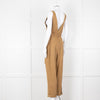 Alex Mill Khaki Deep V Neck Belted Jumpsuit
