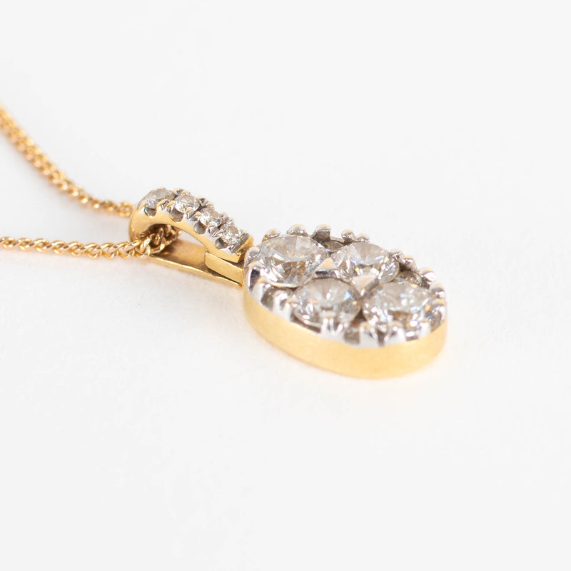 The Diamond Store London 18k Gold Diamond Pendant Necklace