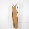 Alex Mill Khaki Deep V Neck Belted Jumpsuit