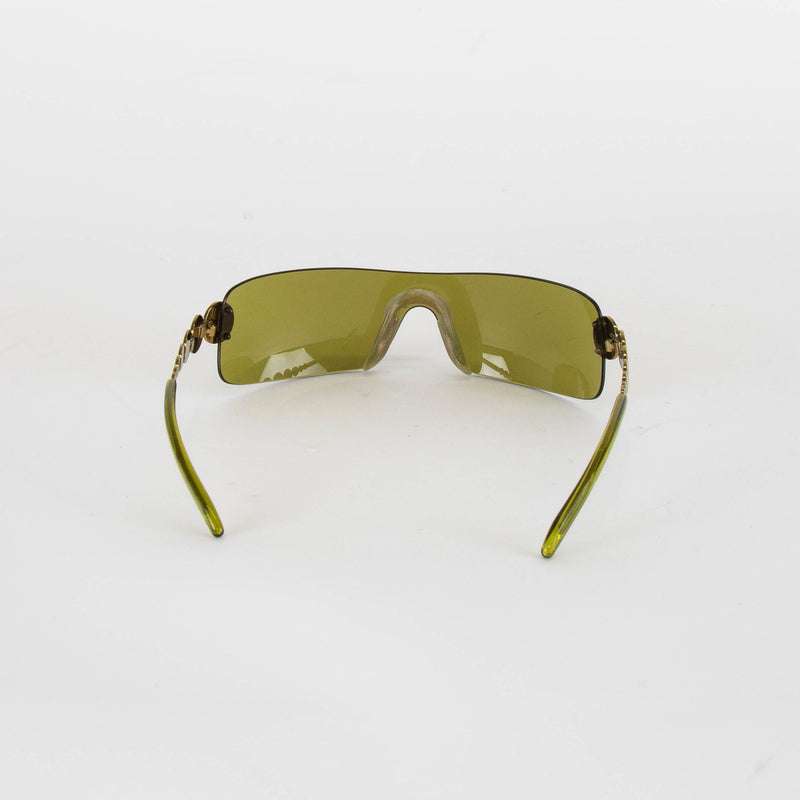 Dior Khaki Wrap Round Visor Glasses