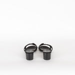 Hermes Black Suede Crystal Oasis Sandals