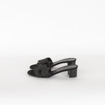Hermes Black Suede Crystal Oasis Sandals