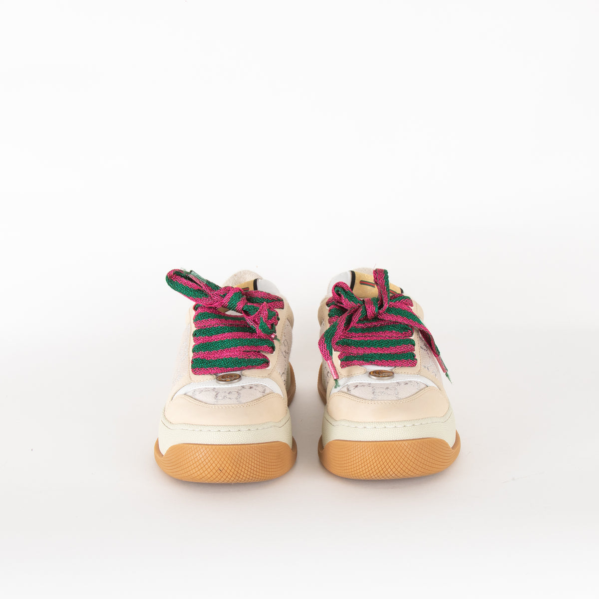 Gucci GG Trainers With Pink / Green Laces
