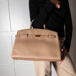 DeMellier Hudson Dark Sand Leather Tote
