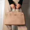 DeMellier Hudson Dark Sand Leather Tote