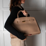 DeMellier Hudson Dark Sand Leather Tote