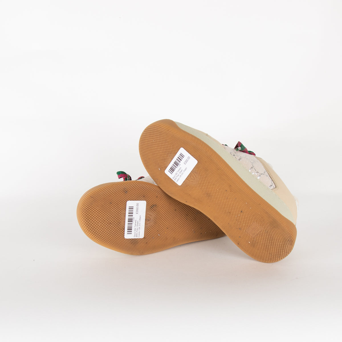 Gucci GG Trainers With Pink / Green Laces