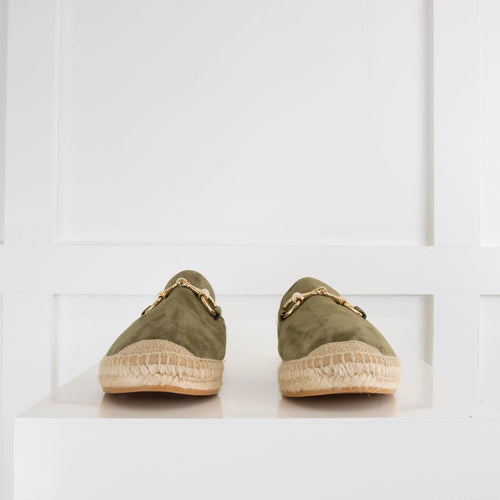 Kanna Green Suede Mules