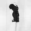 Sandro Black Mini Dress With White Buttons