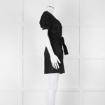 Sandro Black Mini Dress With White Buttons