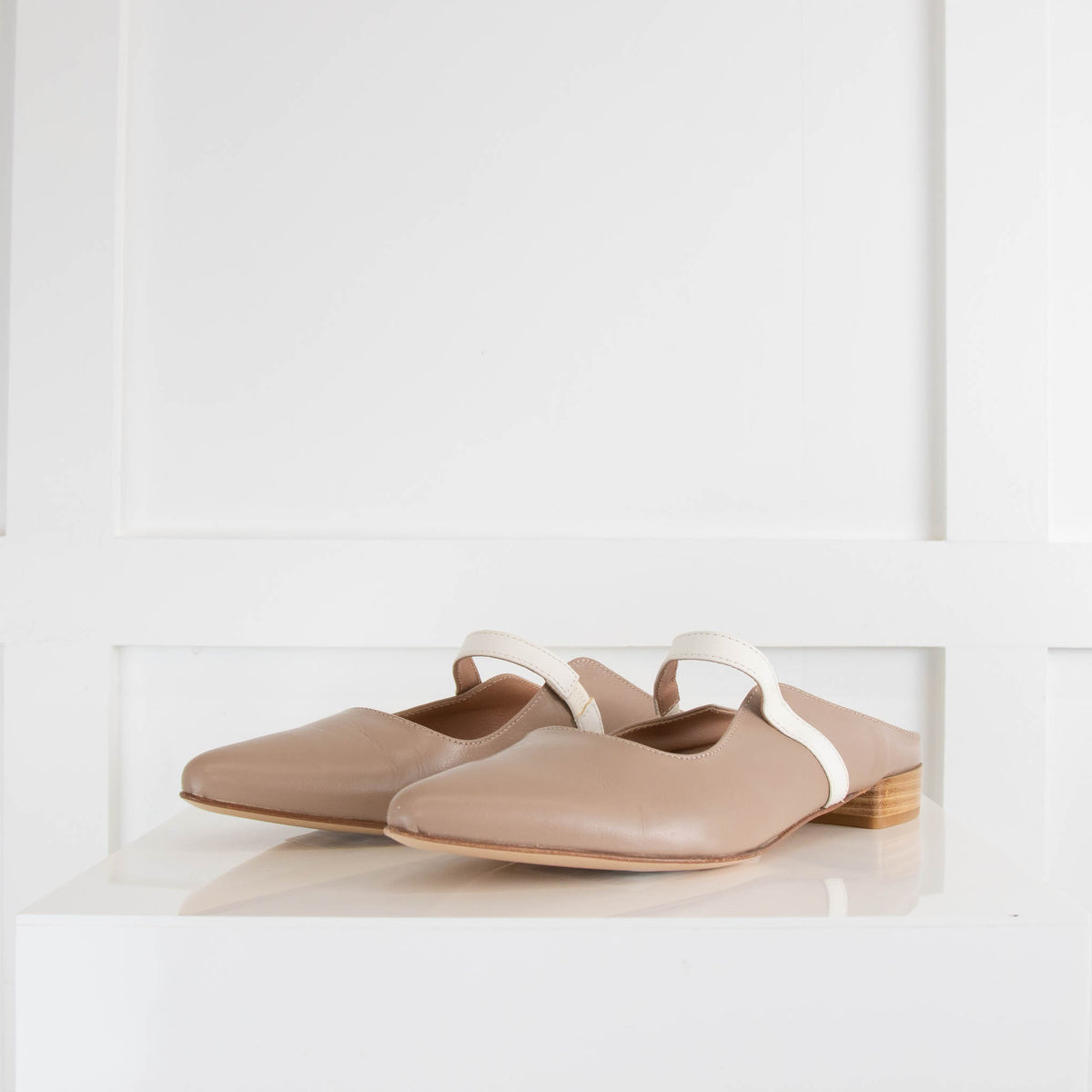 Iris & Ink Taupe Mary Jane Sliders