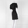 Sandro Black Mini Dress With White Buttons