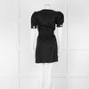 Sandro Black Mini Dress With White Buttons