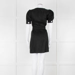 Sandro Black Mini Dress With White Buttons