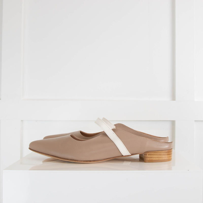 Iris & Ink Taupe Mary Jane Sliders