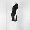 Sandro Black Mini Dress With White Buttons