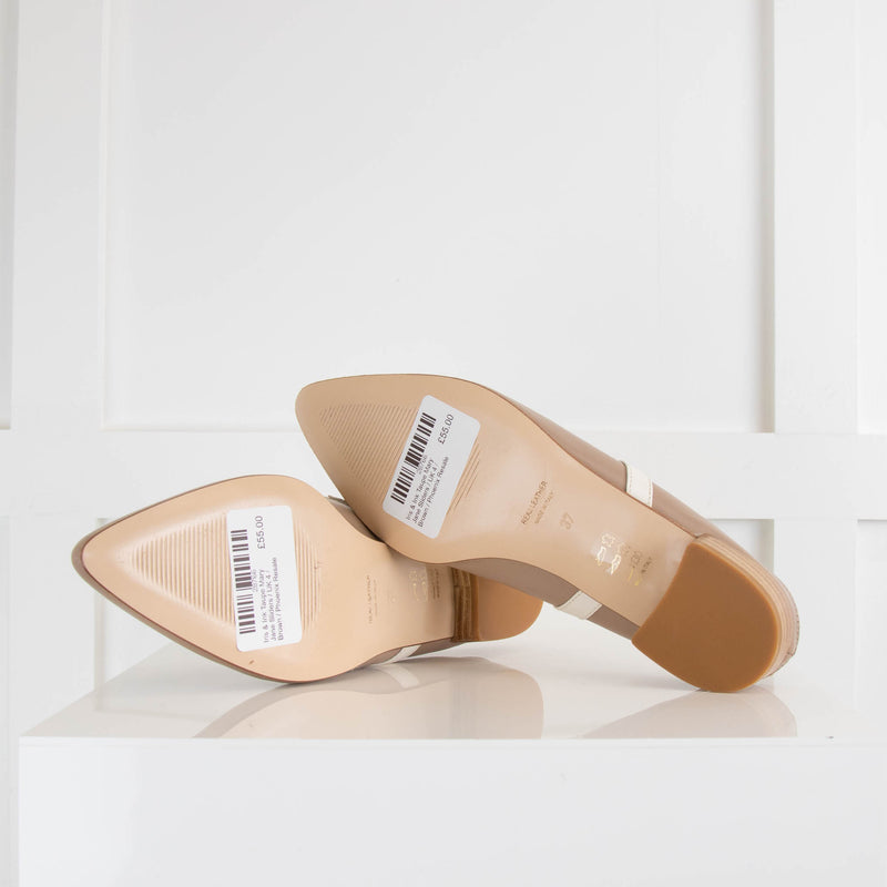 Iris & Ink Taupe Mary Jane Sliders