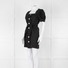 Sandro Black Mini Dress With White Buttons