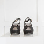 Stuart Weitzman Black Turnover Sandal