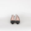 Roger Vivier Black Patent Kitten Wedge Heels with Toe Buckle