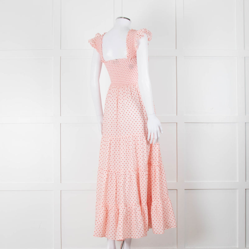 Rixo Mischa Polka Dot Pink Cotton Dress