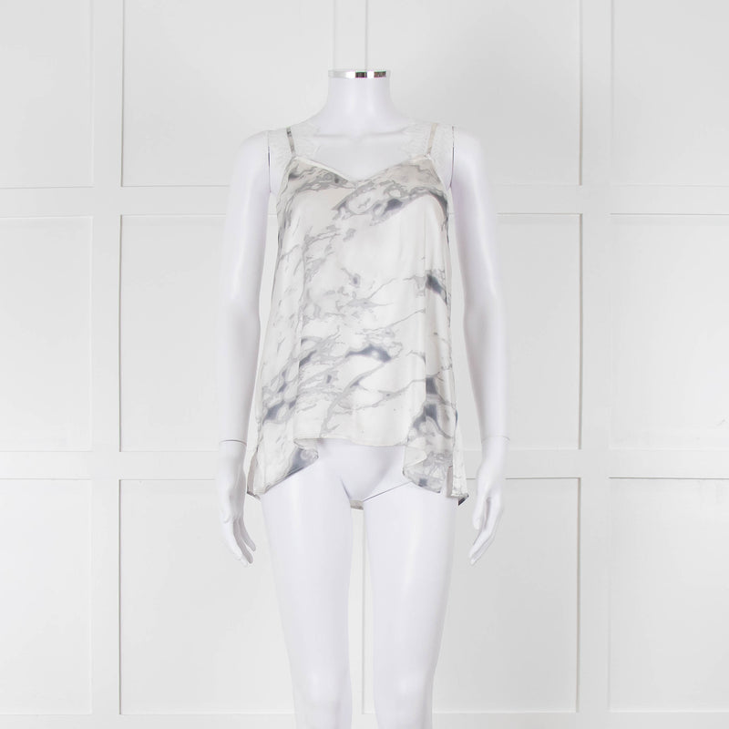 Cami NYC Grey Marble Look Silk Camisole