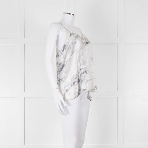 Cami NYC Grey Marble Look Silk Camisole