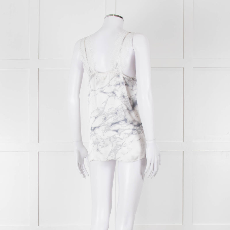 Cami NYC Grey Marble Look Silk Camisole