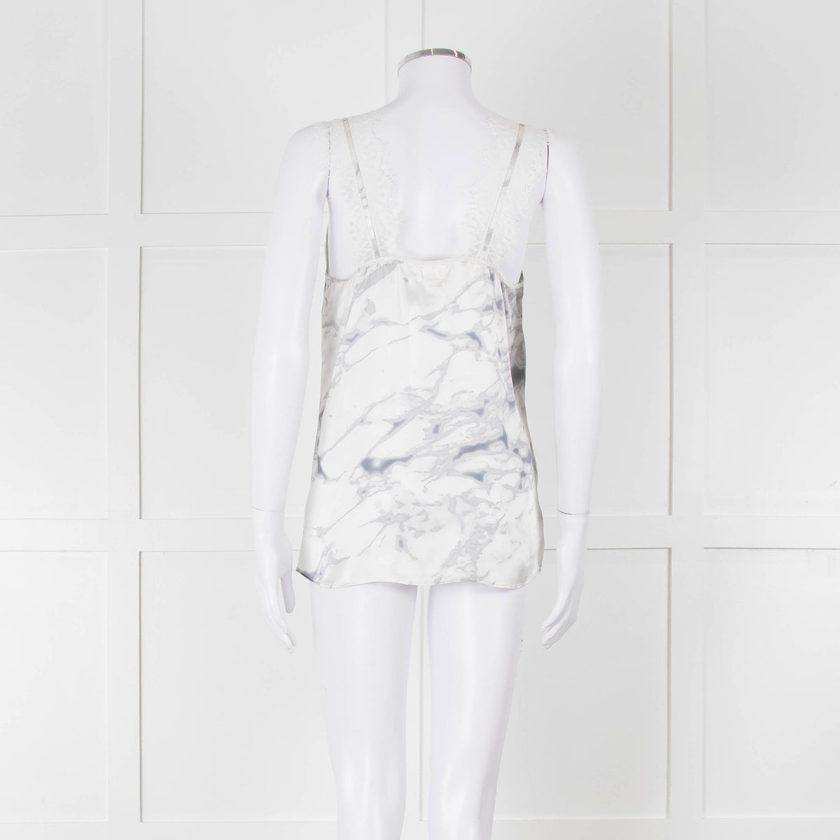 Cami NYC Grey Marble Look Silk Camisole