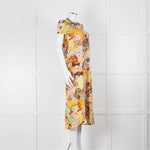 La Double J Orange Floral T-Shirt Dress