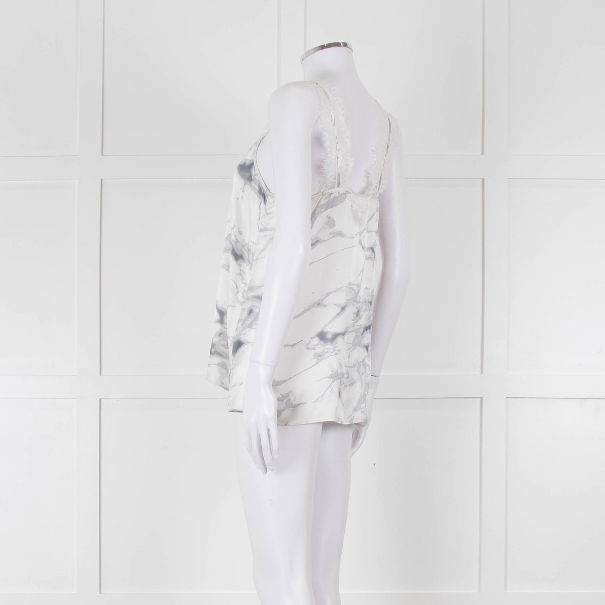 Cami NYC Grey Marble Look Silk Camisole