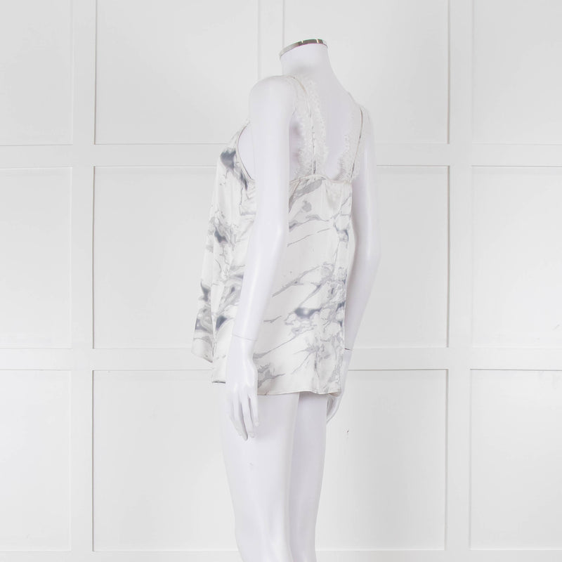 Cami NYC Grey Marble Look Silk Camisole