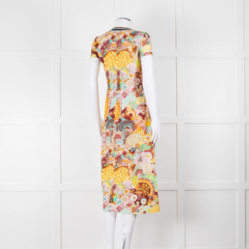 La Double J Orange Floral T-Shirt Dress